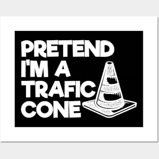 Sarcastic Halloween Saying Traffic Cone Joke Posters and Art